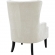 Clementine Wing Accent Arm Chair in Cream Fabric & Black